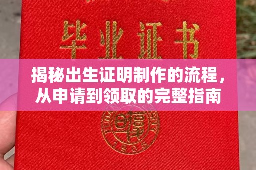 喀喇沁左翼揭秘出生证明制作的流程，从申请到领取的完整指南