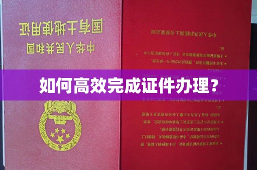 喀喇沁左翼如何高效完成证件办理？