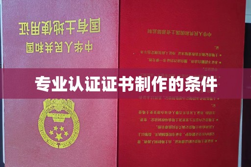 喀喇沁左翼专业认证证书制作的条件